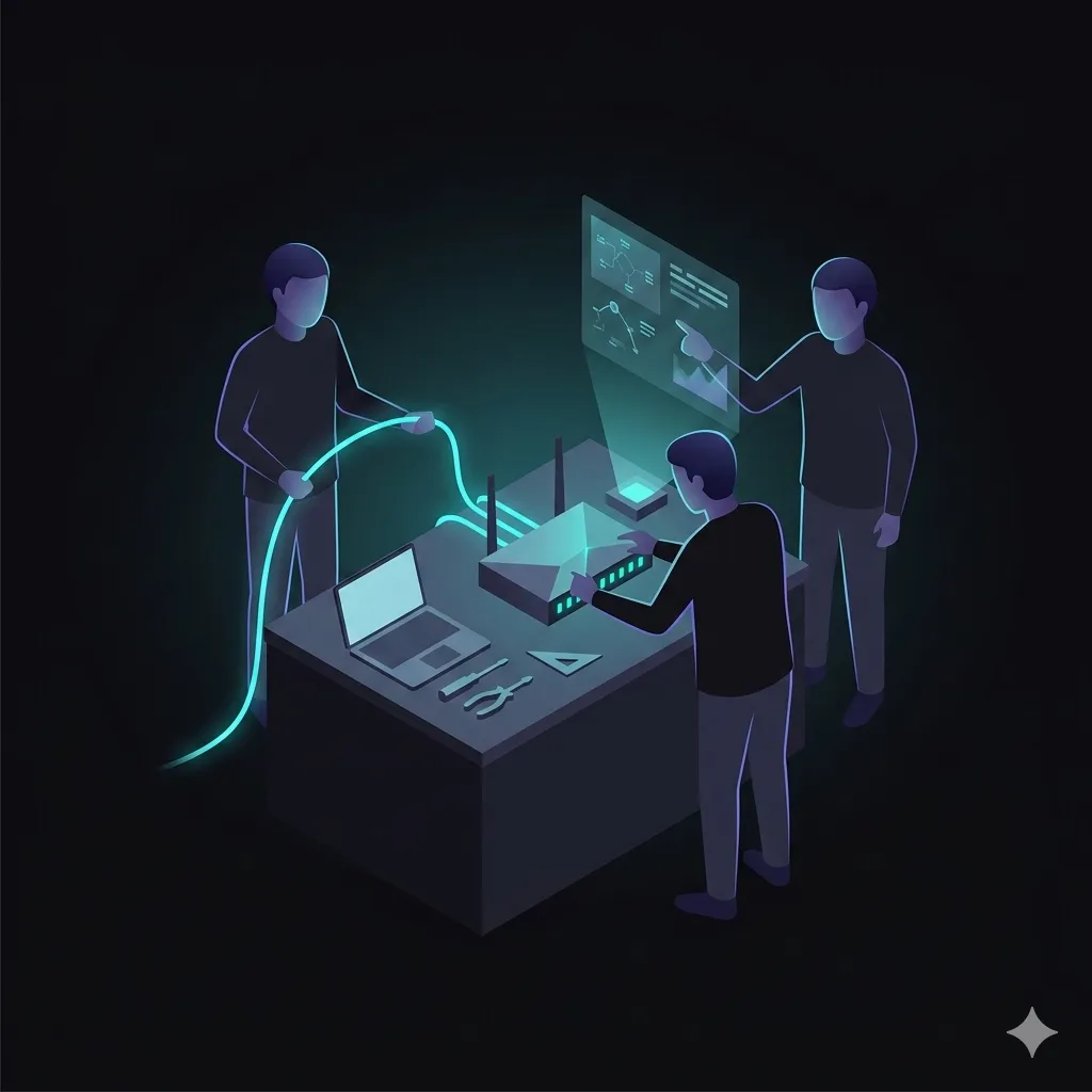 Breach9 Networks network engineering team at work